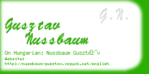 gusztav nussbaum business card